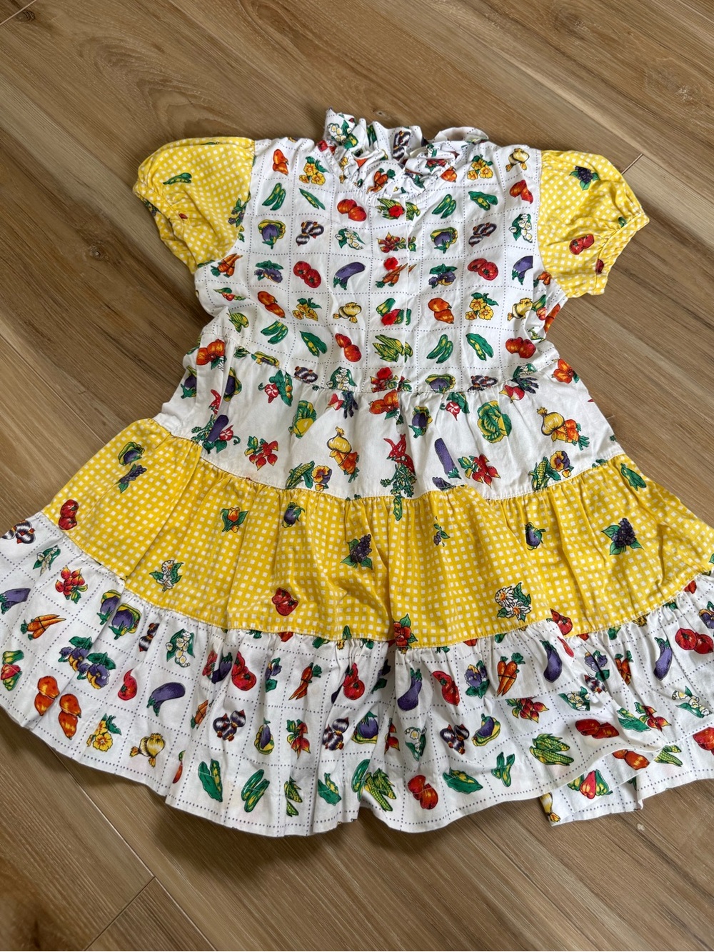 Vintage Garden Print Toddler Dress